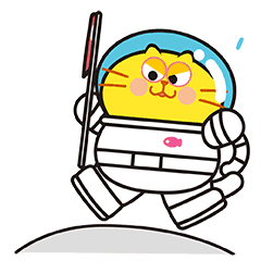 【蛋黄猫19太空篇】上架（图ZMjE5MzI2ODAw） - 网络表情 - 站酷设计师李纬一原创素材 - 站酷ZCOOL