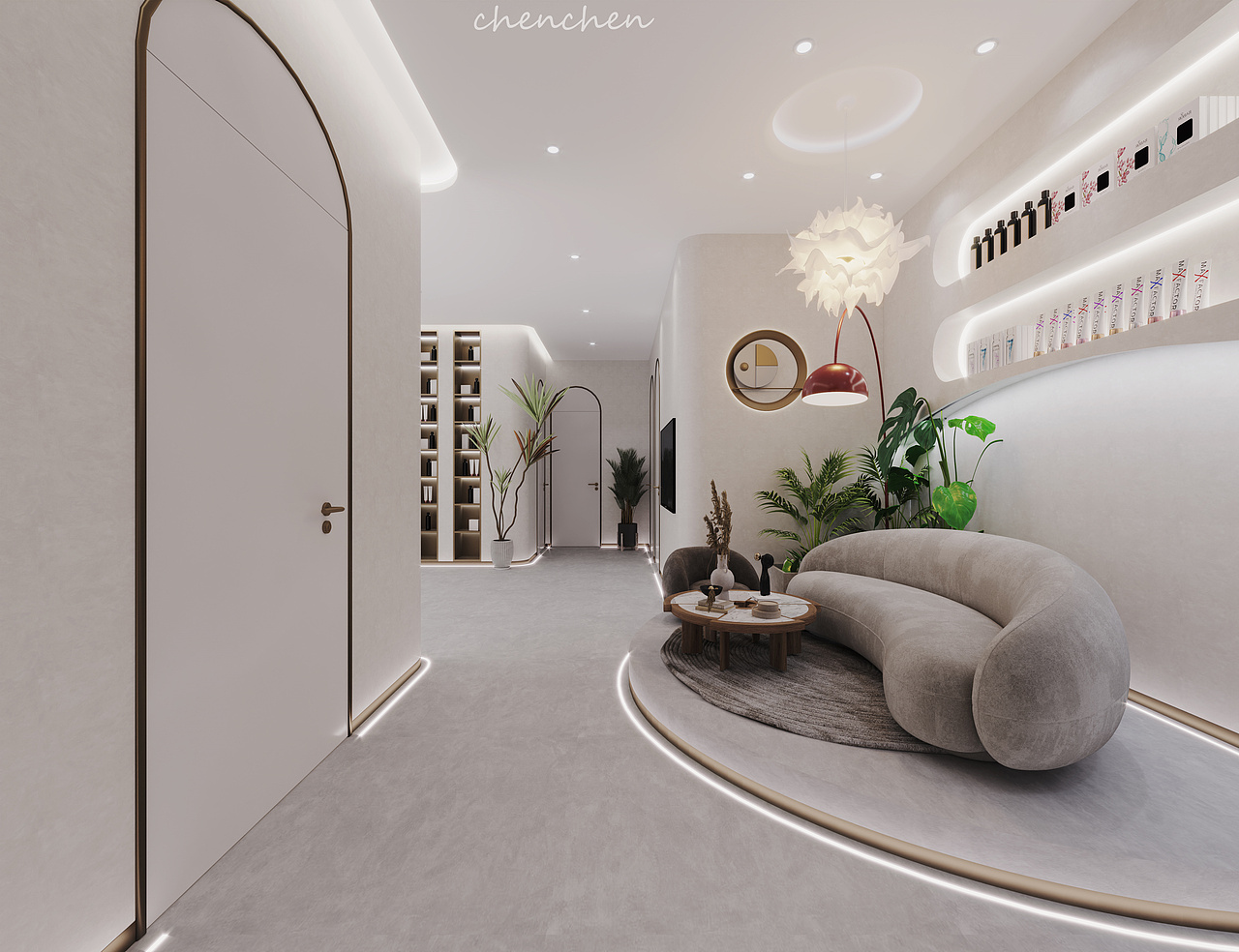 工装—原木和现代风美容养生店（图ZMjY2MDQwODIw） - 商业空间设计 - 站酷设计师陈晨晨晨晨原创素材 - 站酷ZCOOL