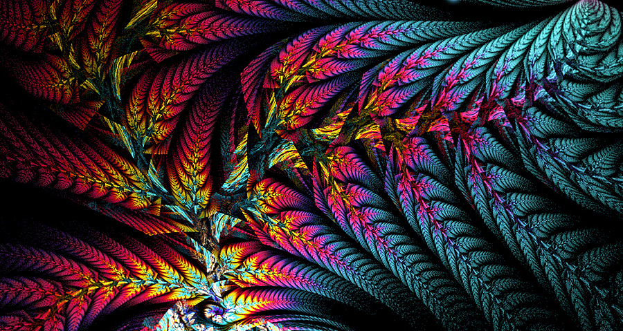 分形(Fractal)二十九辑: 繁盛如叶，华美如花。（图ZNDEwNjUzNzI=） - 绘画 - 站酷设计师阳光与青稞原创素材 - 站酷ZCOOL
