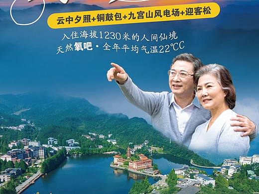 湖北康养九宫山原创海报