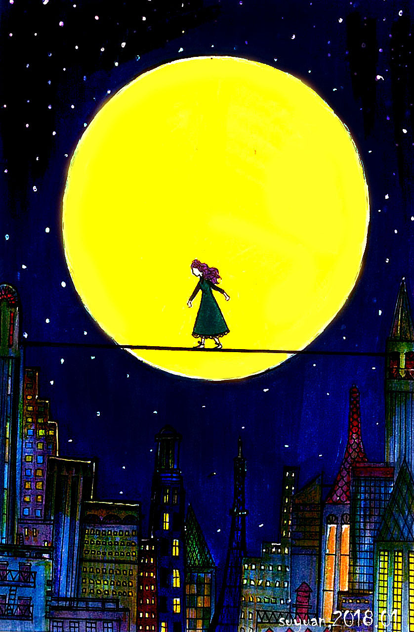 走钢丝的女孩（图ZMTAzOTkzNDIw） - 创作习作 - 站酷设计师蘇trouble原创素材 - 站酷ZCOOL