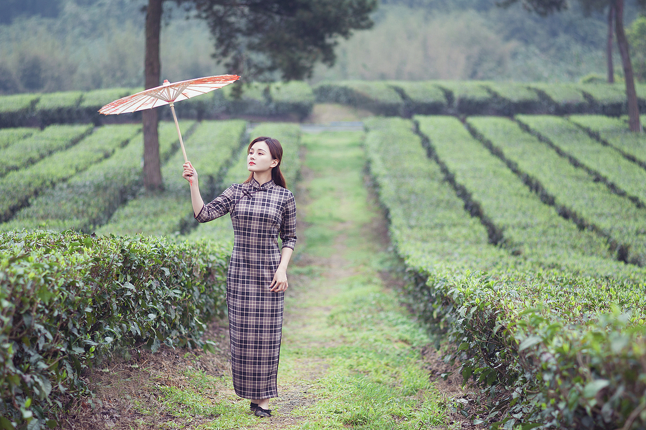 一帘春欲暮,茶烟细杨落花风