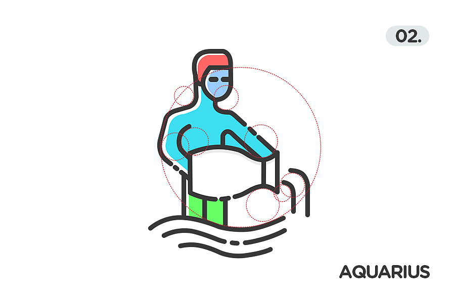 十二星座图标设计