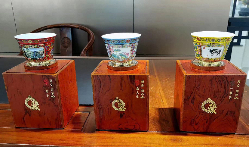 珐琅双绝：转心杯：转心盖碗13718748166