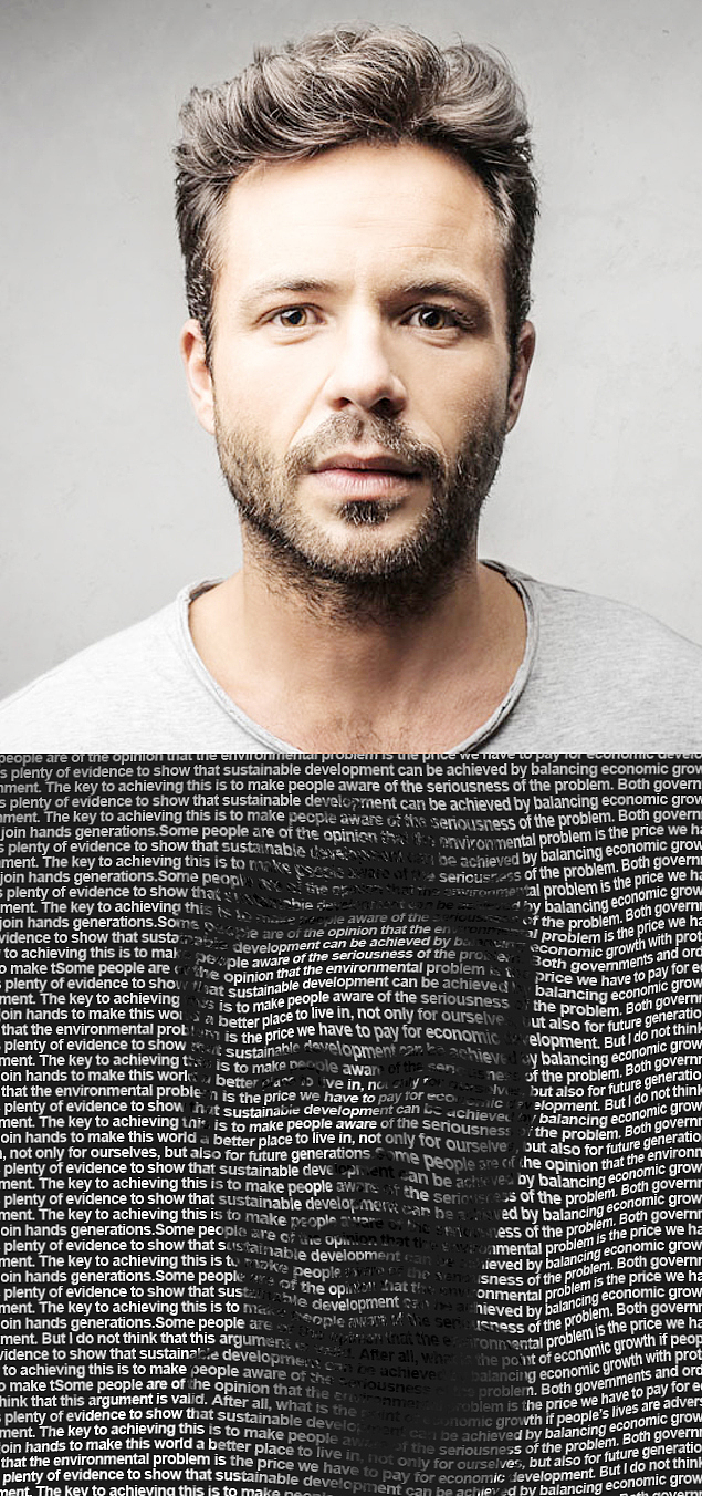 ps置换滤镜制作文字人像