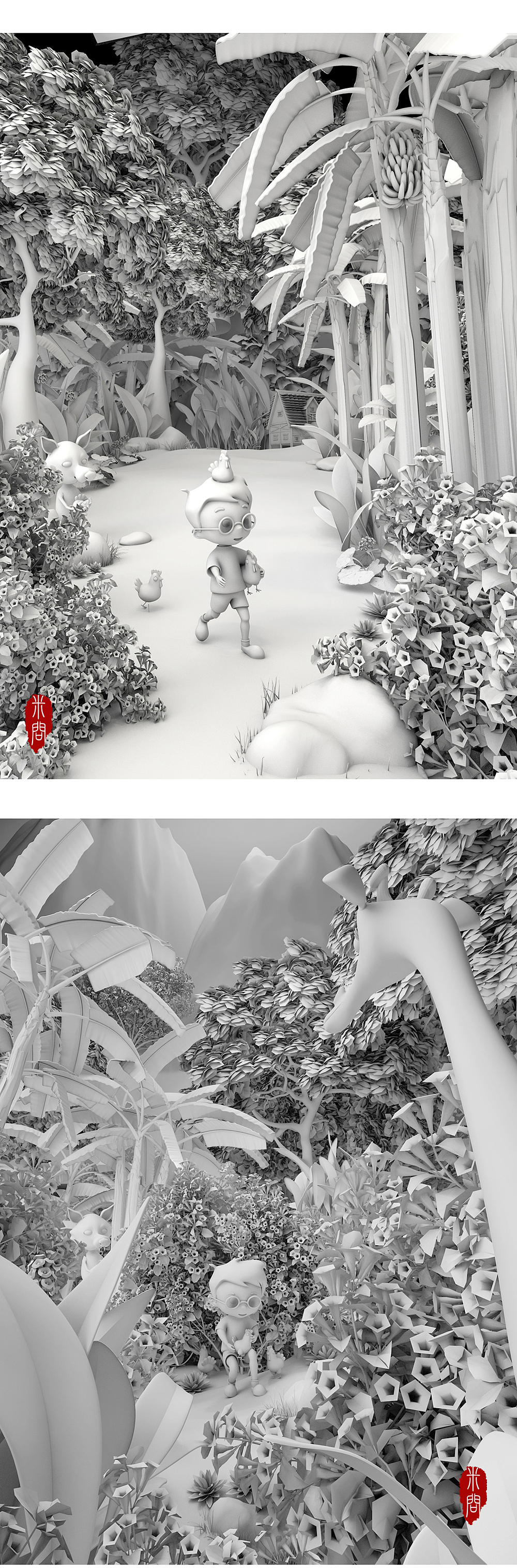 小鸡快跑 C4D插画（图ZMTE0Njg0MjAw） - 儿童插画 - 站酷设计师米问原创素材 - 站酷ZCOOL
