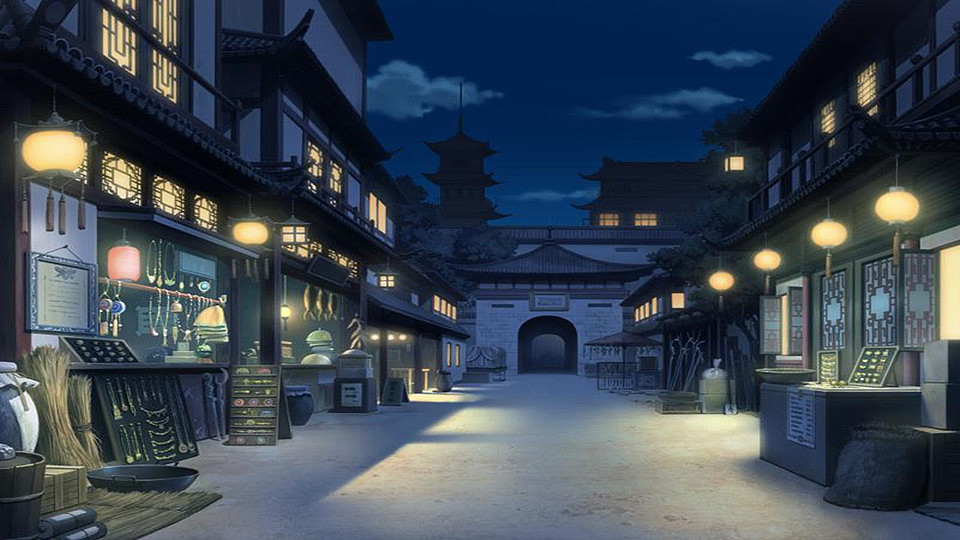 【场景 - 原画】街市|插画|游戏原画|银雪胜苓洁 - 临摹作品 - 站酷