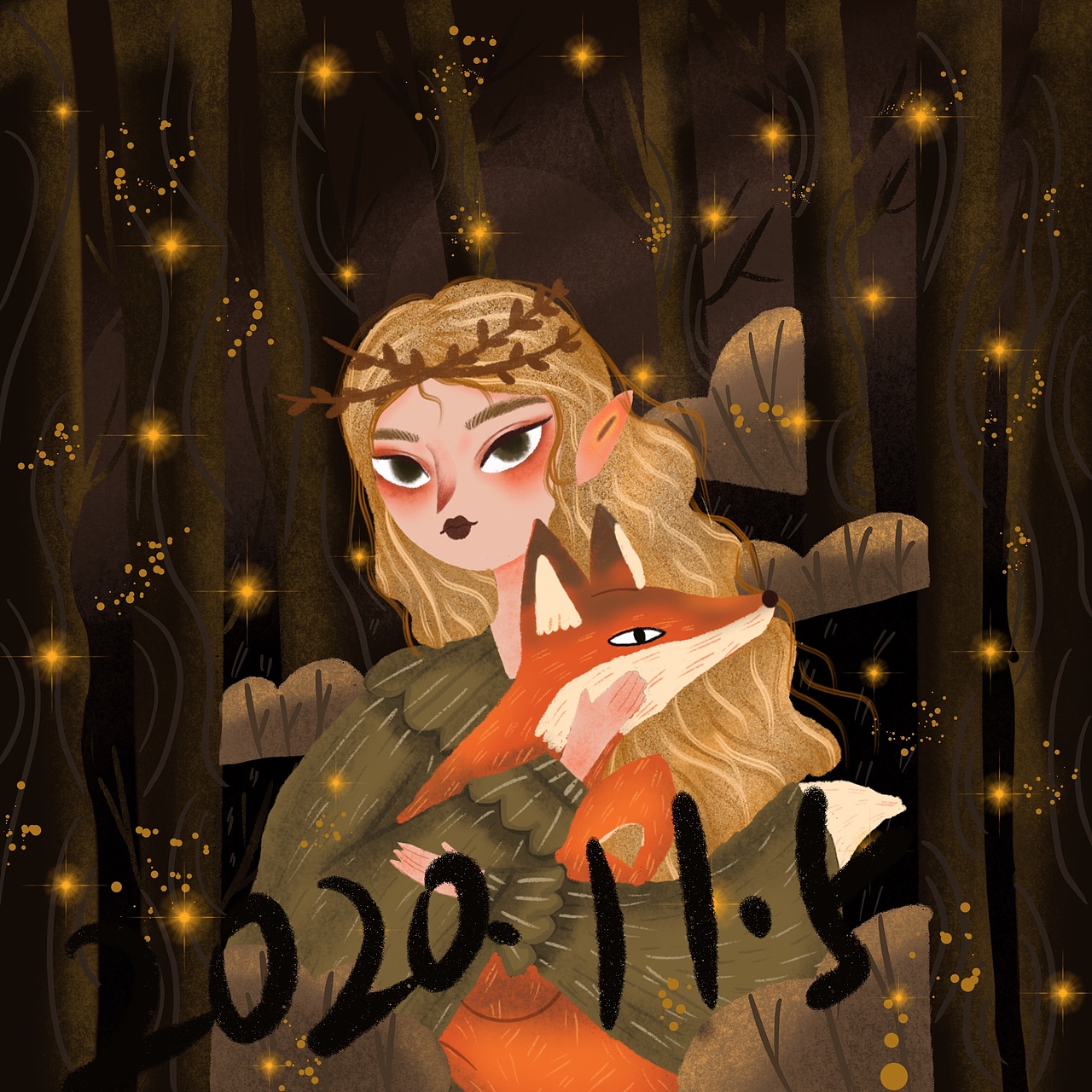 暗夜精灵|插画|创作习作|飞跃时空的天空_临摹作品-站酷zcool