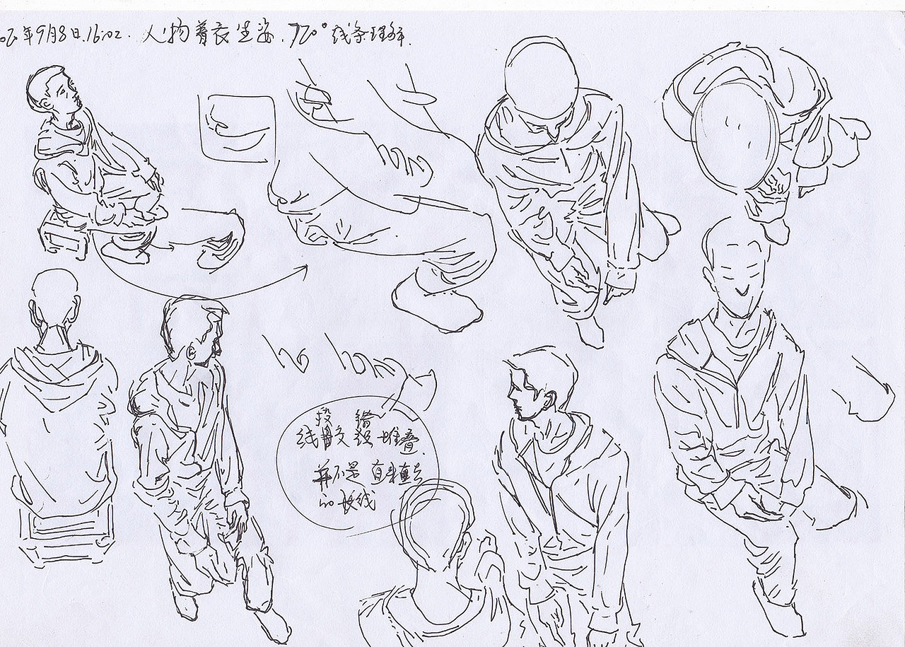 人物720度动作透视线条练习（图ZMjQwOTEwMzYw） - 创作习作 - 站酷设计师田红心原创素材 - 站酷ZCOOL