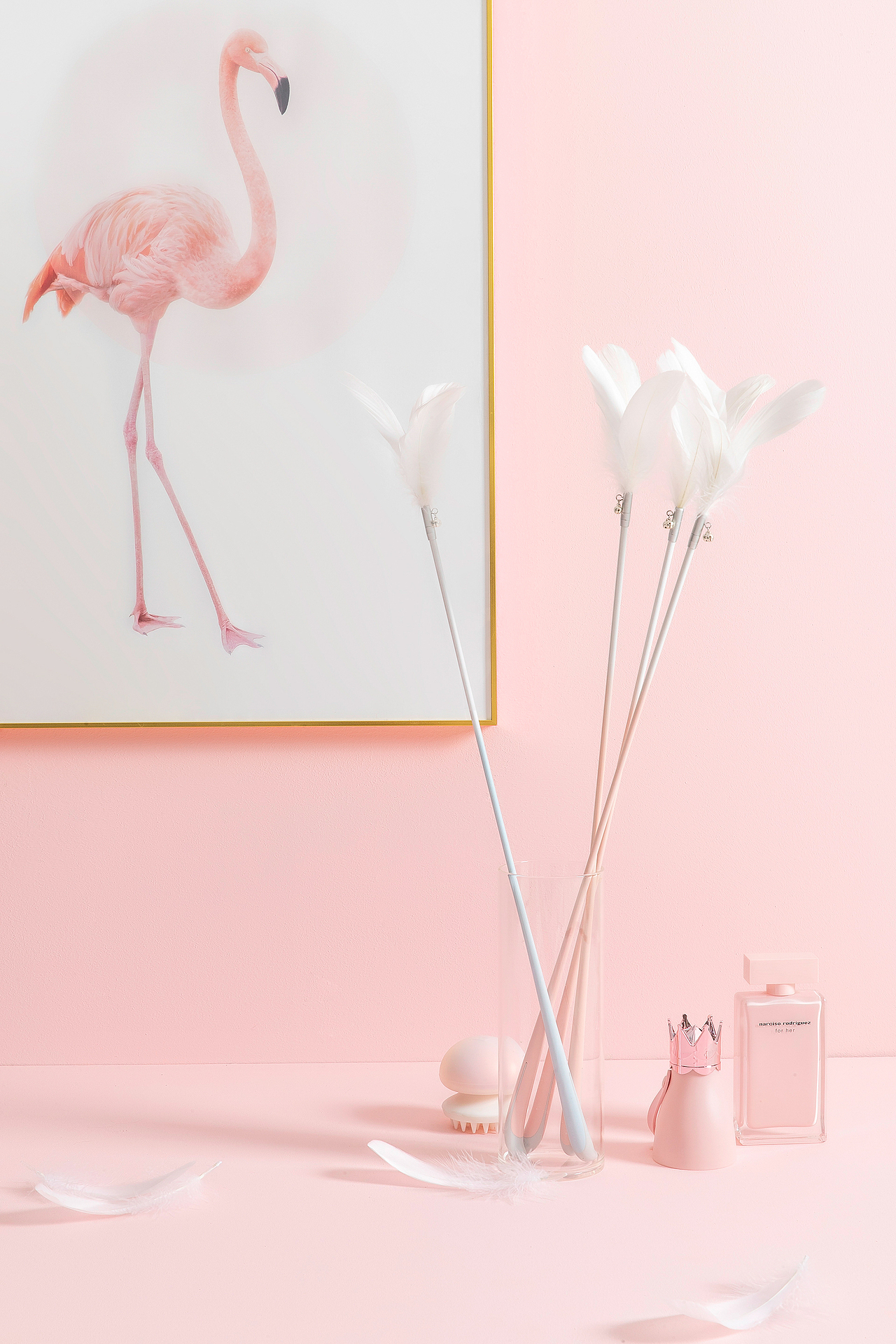 【摄影】少女心炸裂！！！粉嫩嫩！！火烈鸟逗猫棒！