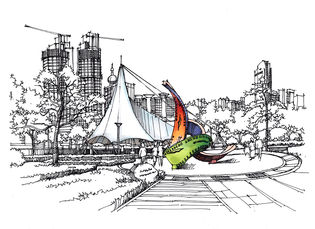 青岛七月广场手绘作品青岛手绘培训组