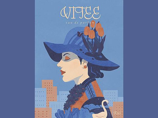 香水插画海报系列-----Vittee