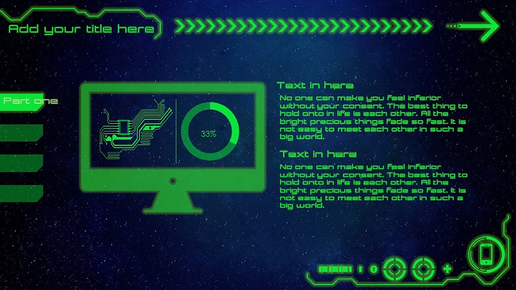 【动态 大气 商务】荧光年终倒计时星空科技IOS PPT模板