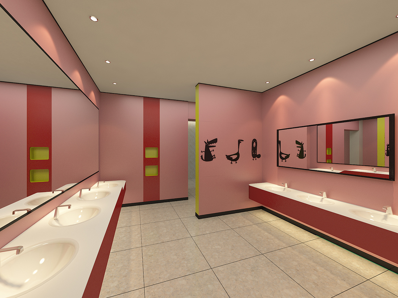 新式幼儿园厕所设计 – 设计本装修效果图