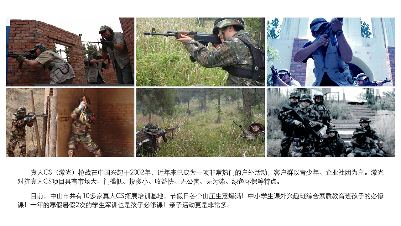 项目策划:《真人CS战场项目商业策划书》