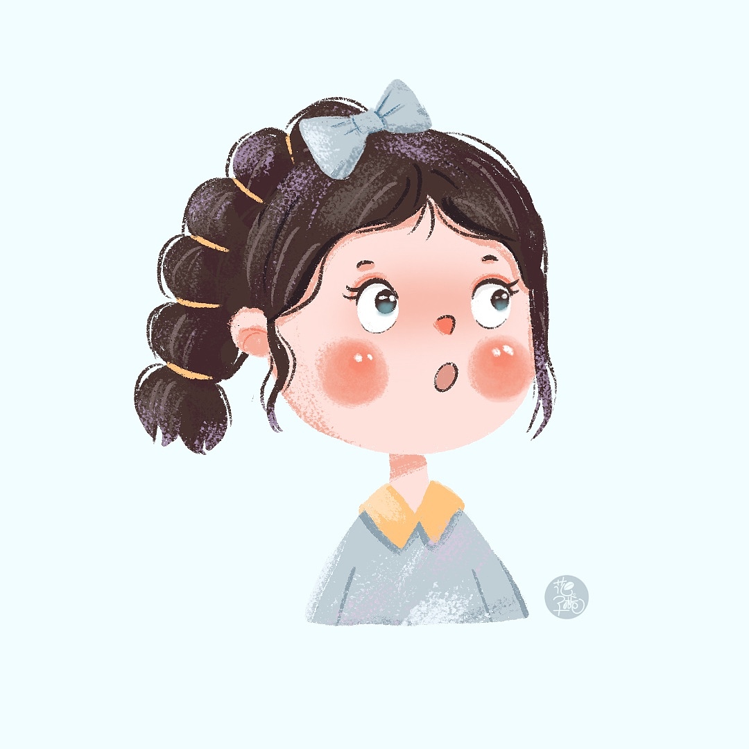 花栀子插画:可爱女生头像