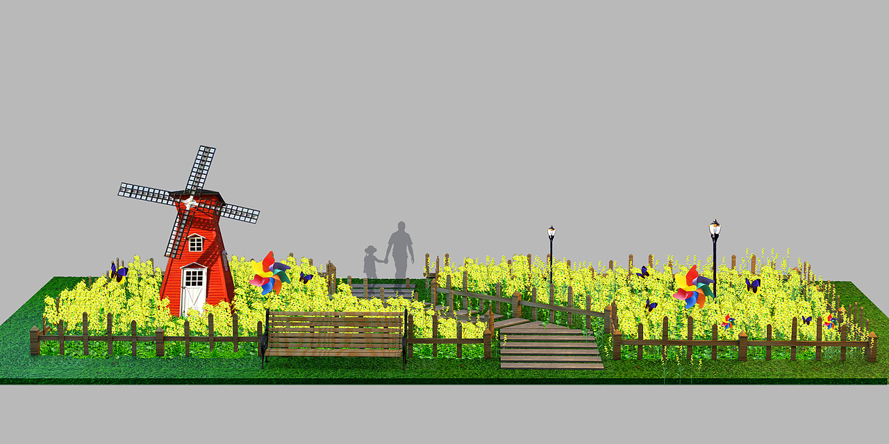 世纪金源购物中心油菜花美陈展览方案