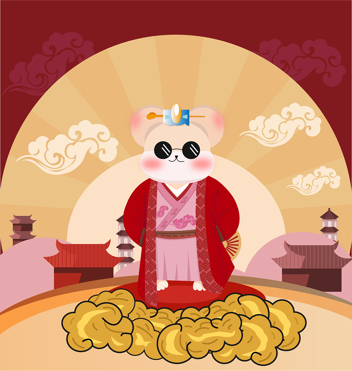 时装鼠插画练习