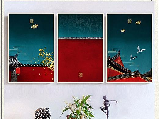 中国风装饰画详情页，练习