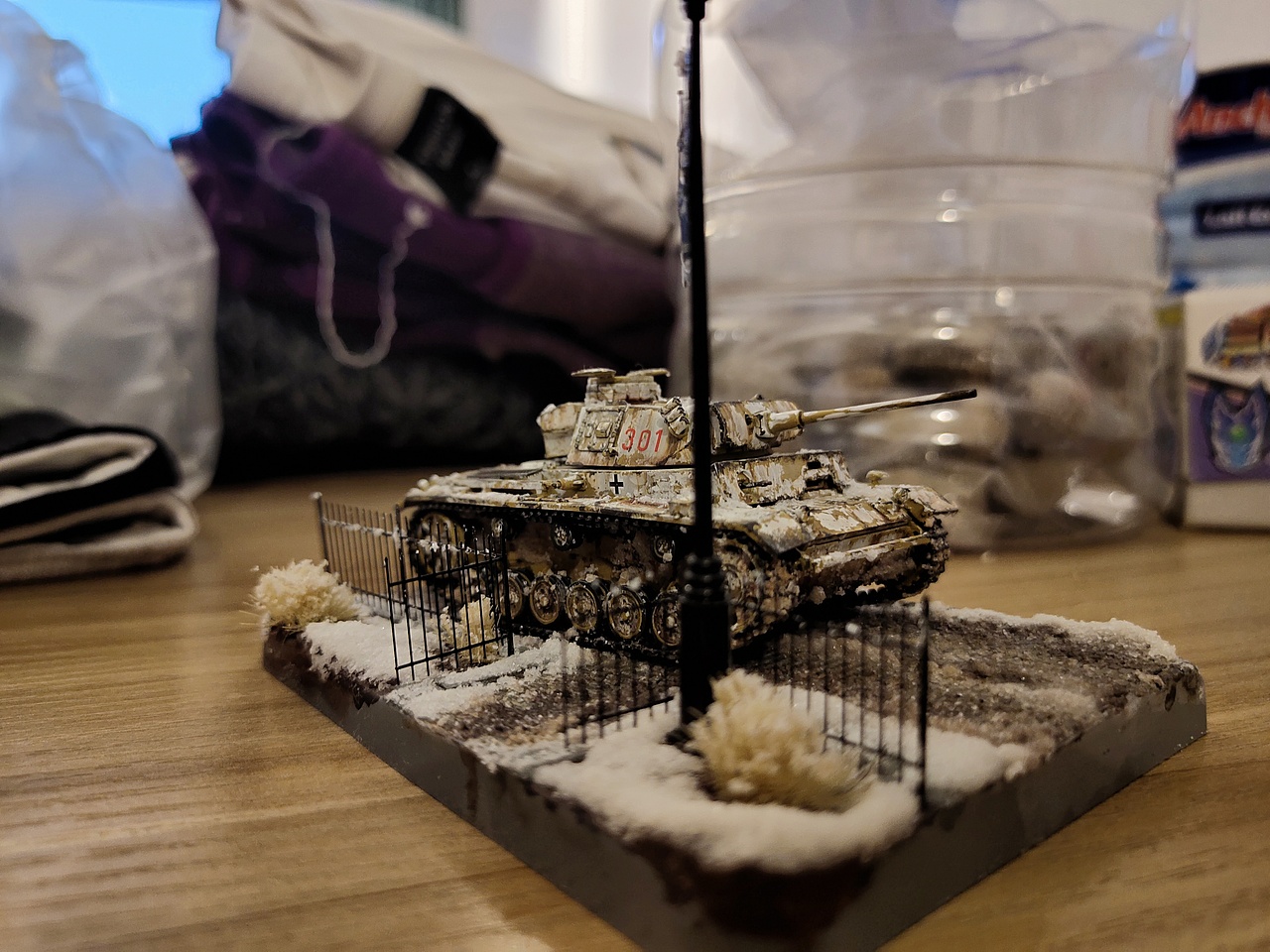 德国二战 3号坦克l型  1/72比例模型场景