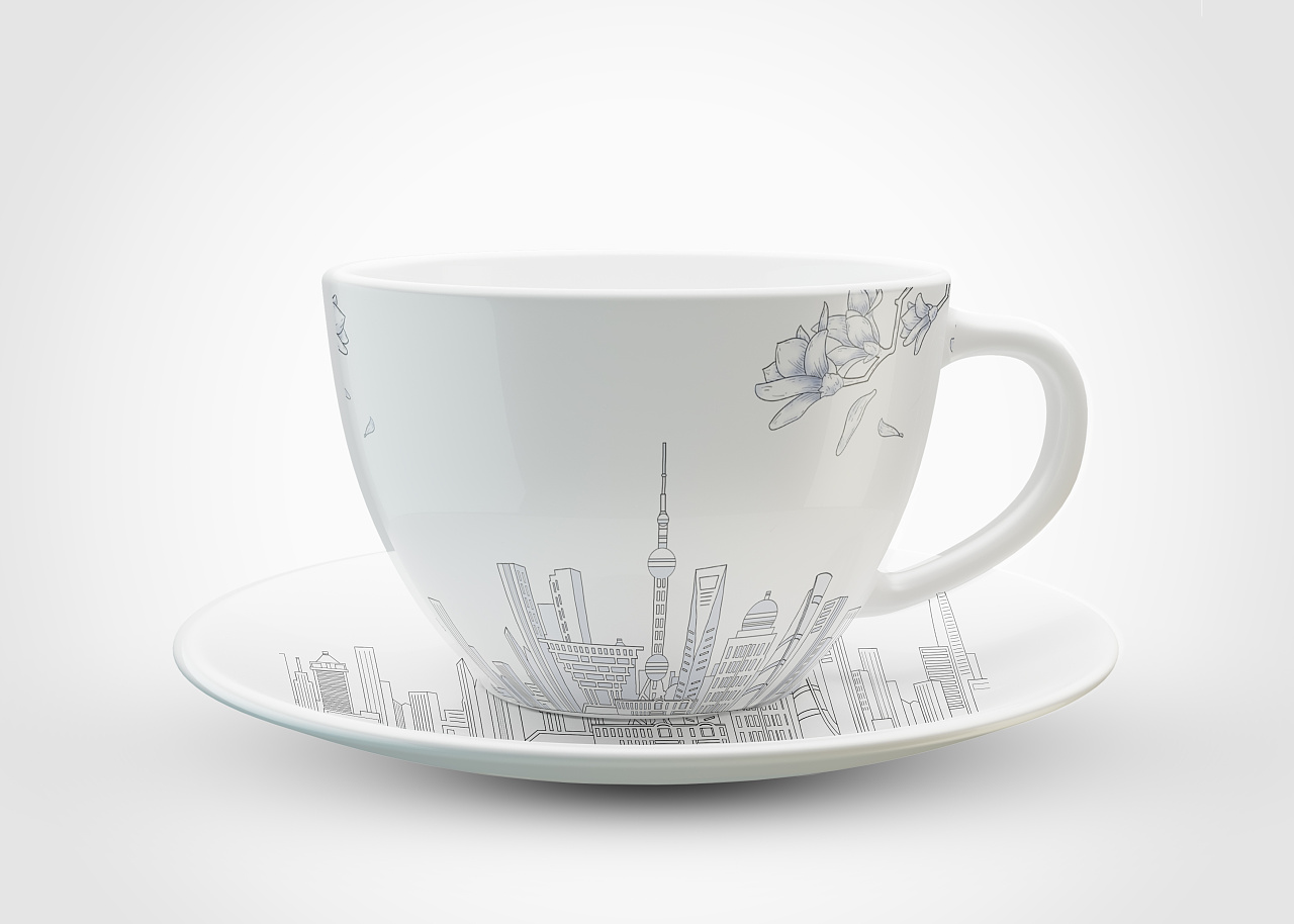 中信银行茶杯图案设计