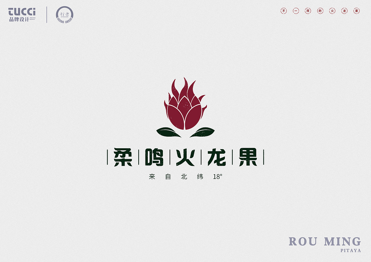 柔鸣火龙果LOGO方案（图ZMTI1NTkwNzg4） - Logo - 站酷设计师黄大海原创素材 - 站酷ZCOOL