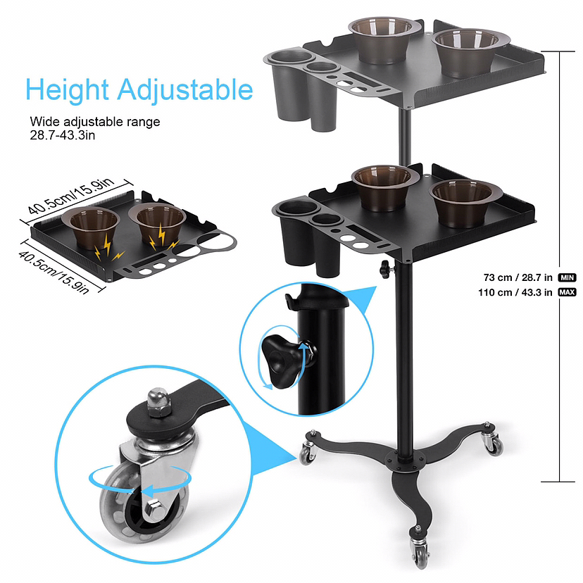 美发托盘小推车