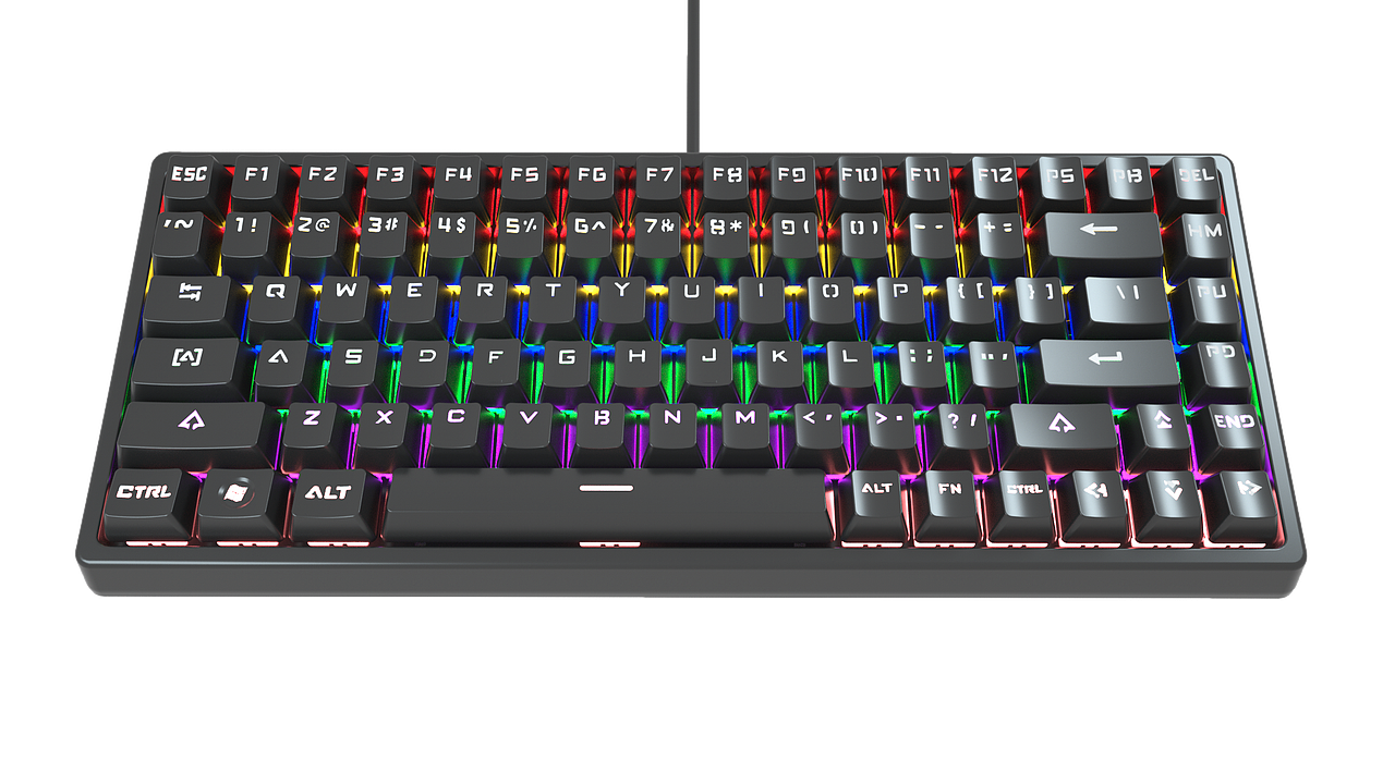 84键机械键盘c4d渲染图