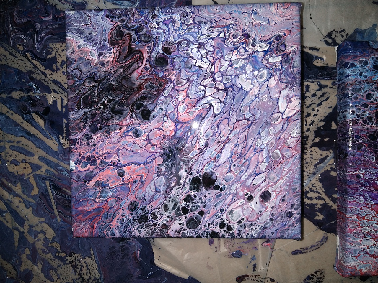 流动细胞液体丙烯画