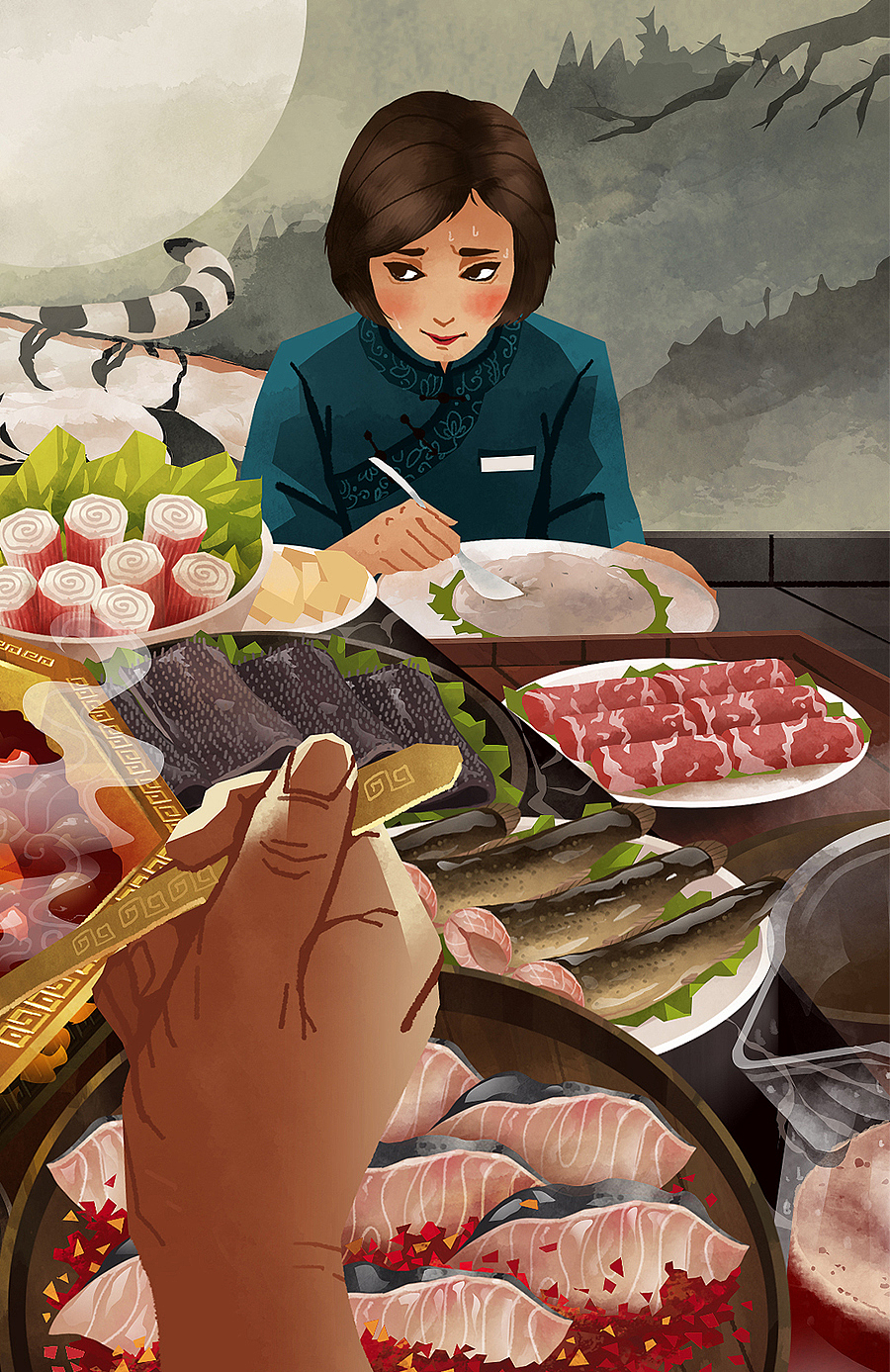 饥饿的女人是猛兽（图ZMzg3MjQ5NTI=） - 商业插画 - 站酷设计师Canzone原创素材 - 站酷ZCOOL