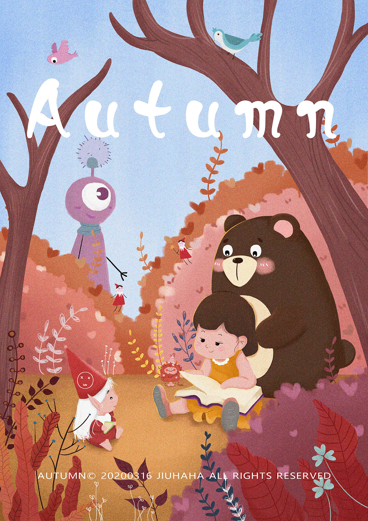 我没什么本事 只是一味的画着春夏秋冬