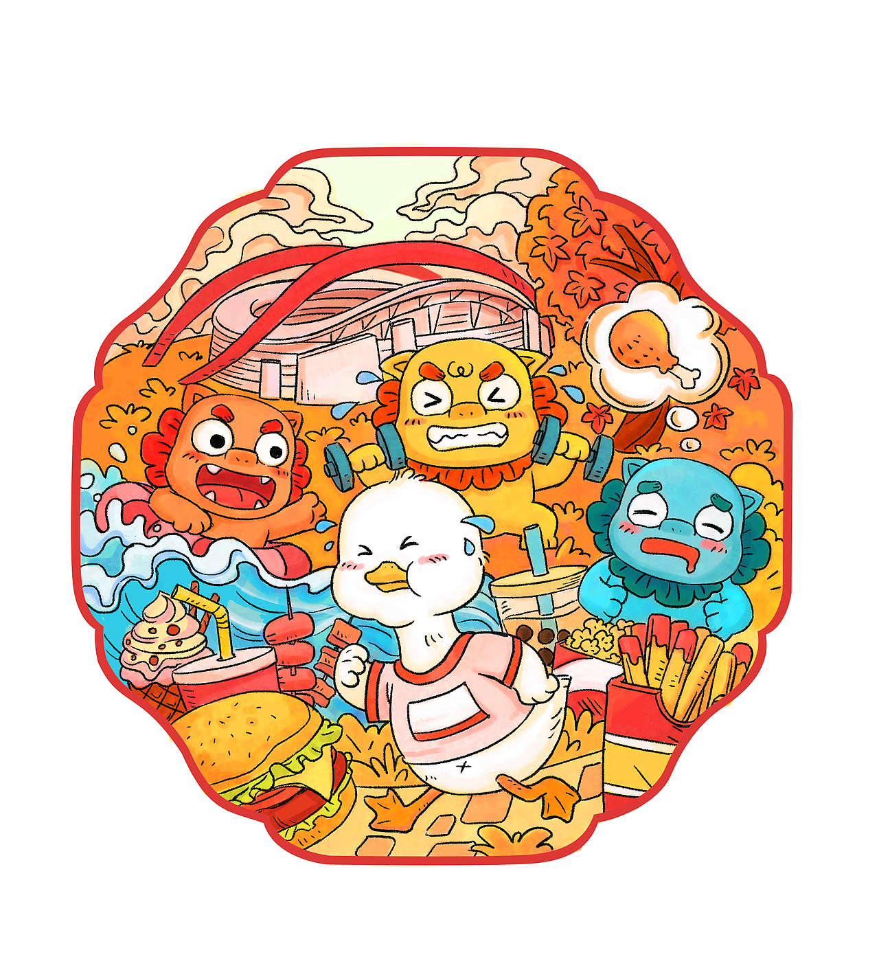 南京鸭子文创（图ZMjUxNDQxODE2） - 商业插画 - 站酷设计师只橙ora原创素材 - 站酷ZCOOL