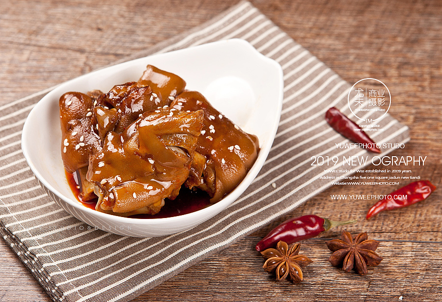 长沙熟食拍摄,盛香亭胡途爪产品图片拍摄,菜品菜谱