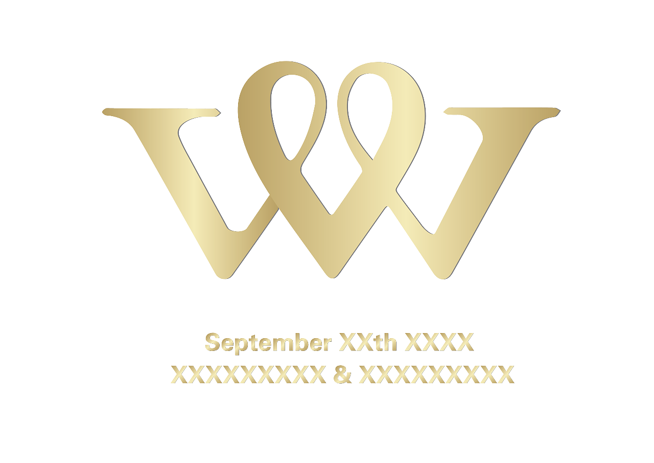 婚礼英文字母组合logo