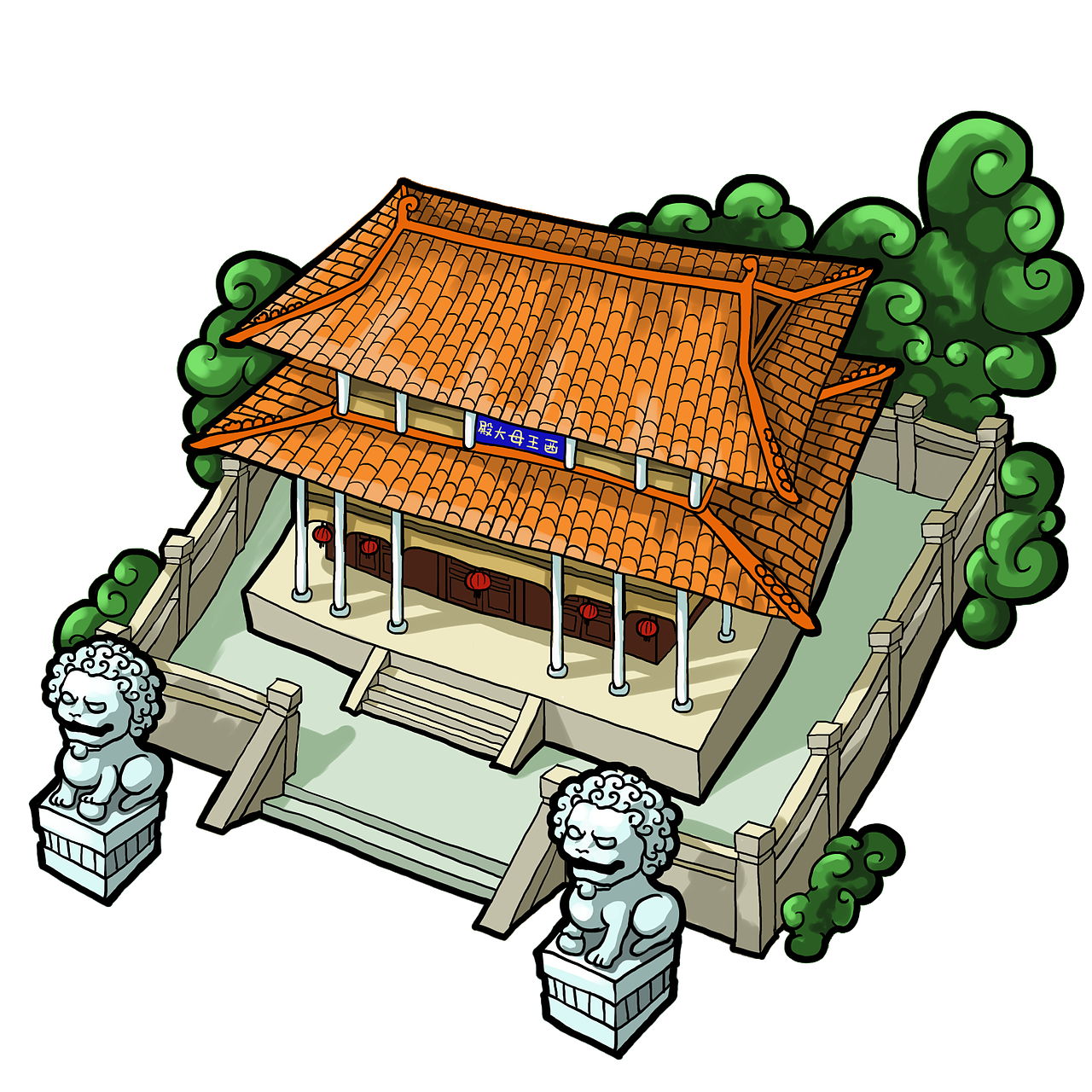 丝绸之路建筑物（图ZNDE2Mzc1MDg=） - 艺术插画 - 站酷设计师超级无敌红蛋蛋原创素材 - 站酷ZCOOL