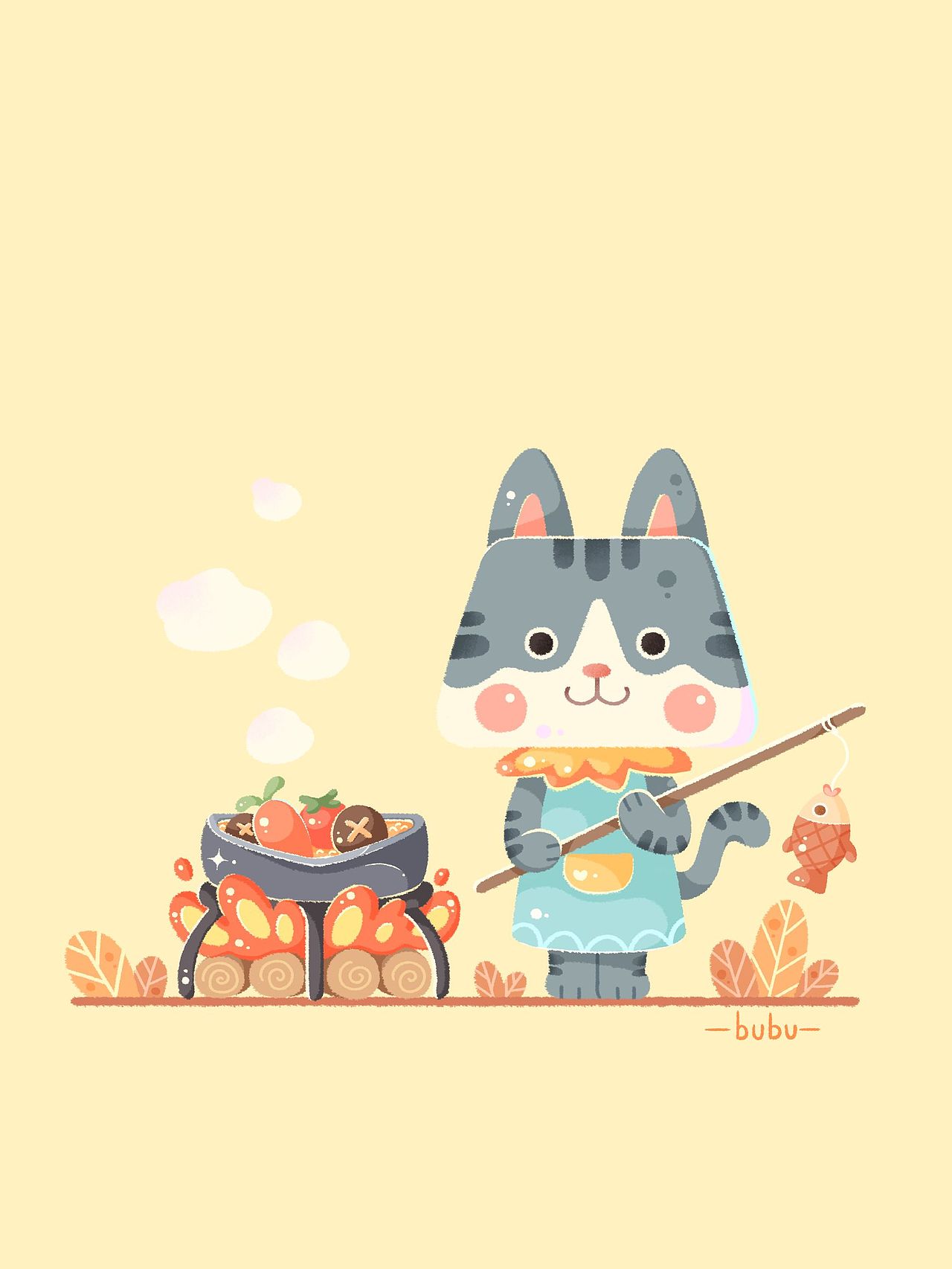 猫猫烹饪系列（图ZMzI4OTQ4NTA0） - 儿童插画 - 站酷设计师布布_Bubu原创素材 - 站酷ZCOOL