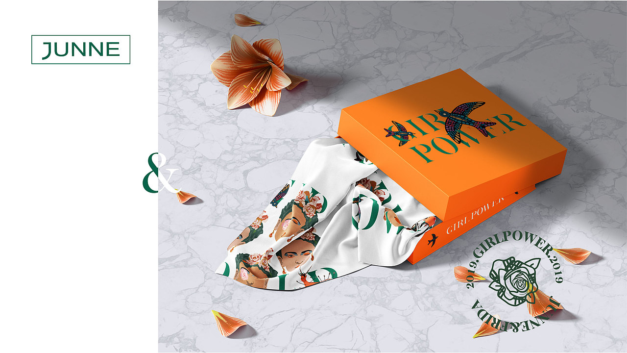 GIRL POWER——JUNNE&FRIDA品牌联名设计（图ZMjAwNzc0ODY4） - 品牌 - 站酷设计师上海简柏创意原创素材 - 站酷ZCOOL