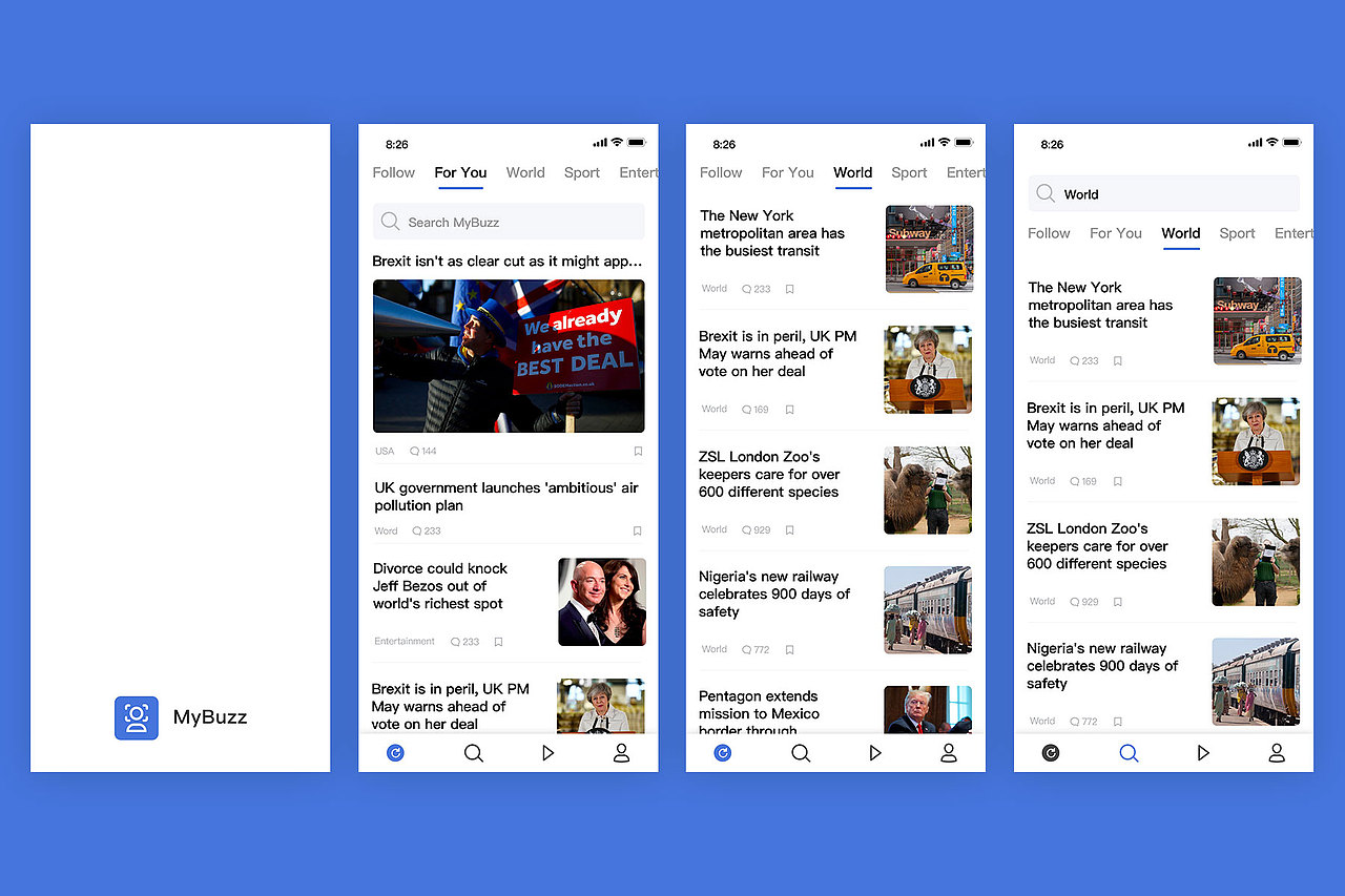 流行的新闻资讯APP界面UI设计