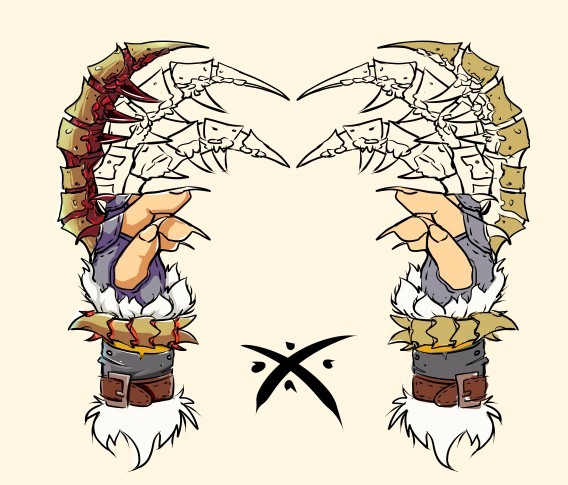 兽骨手爪套(未完成上色)