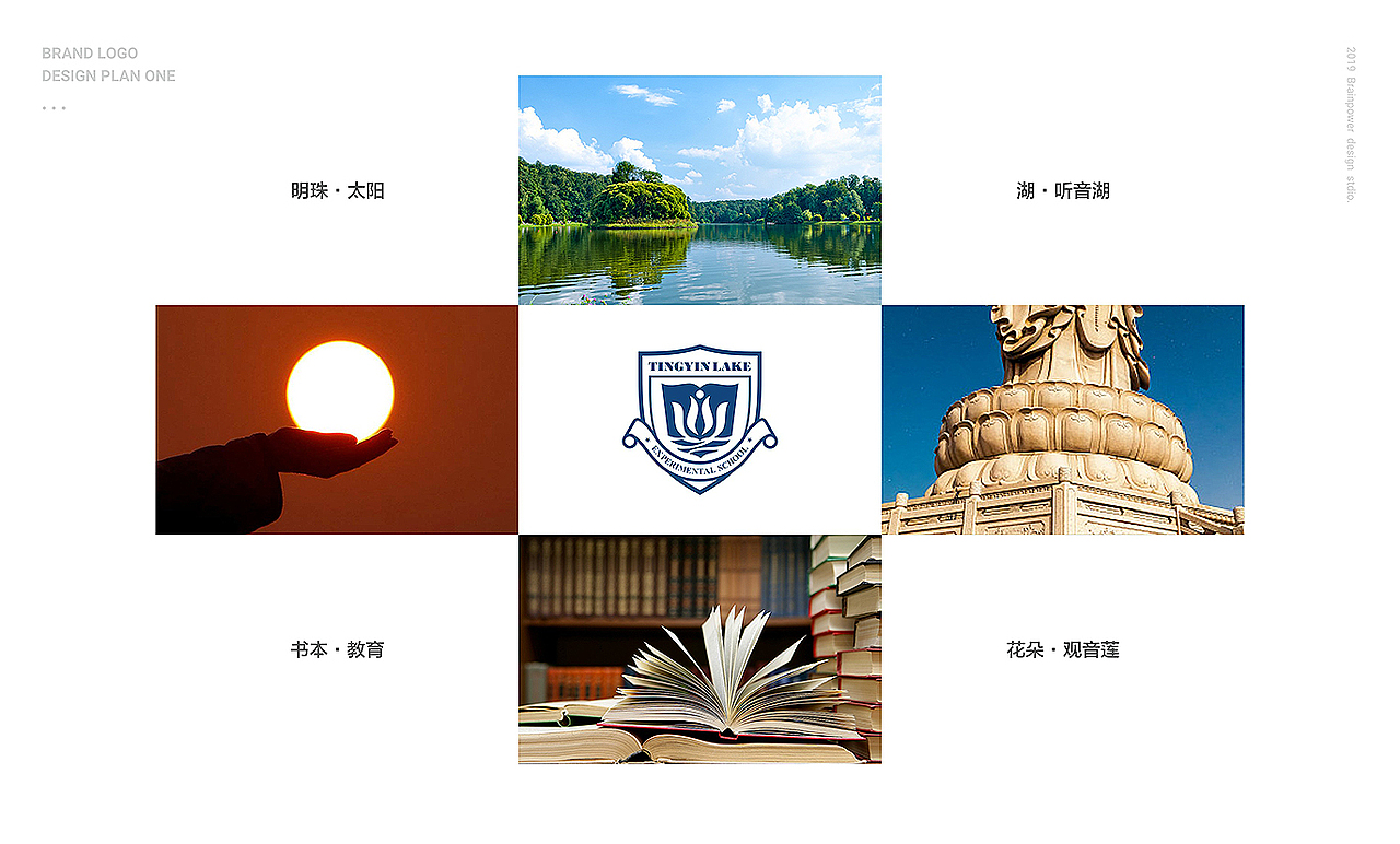 听音湖学校标志设计