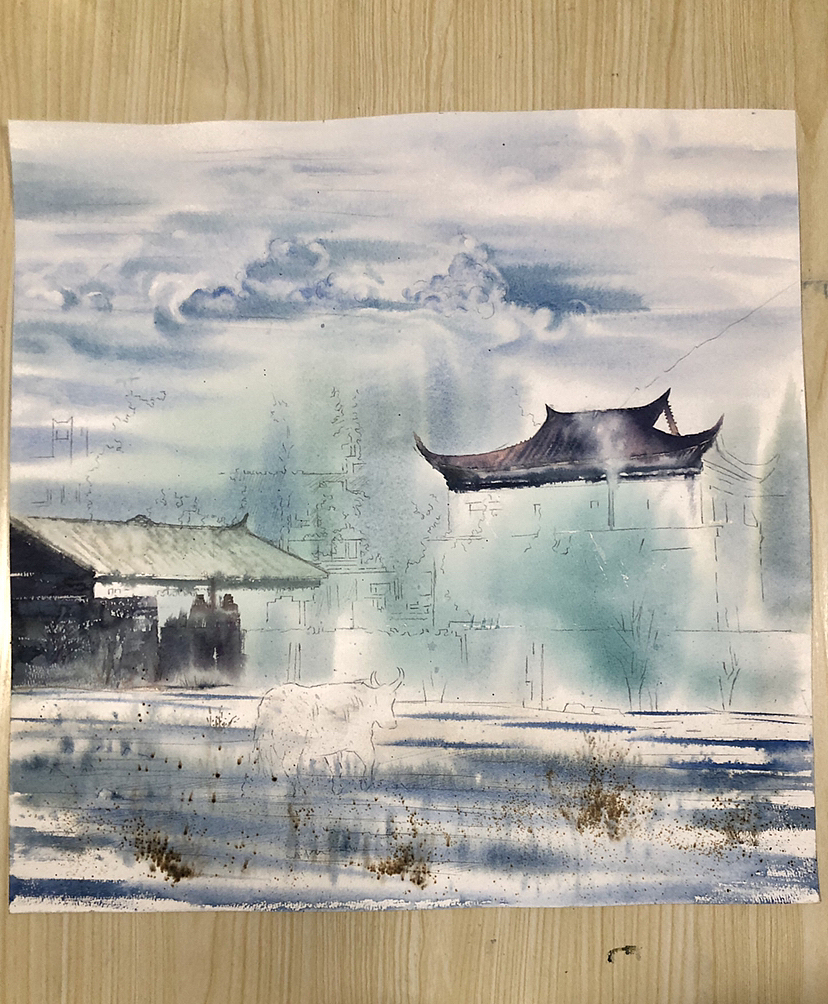 暖冬 _ 水彩 50*50cm