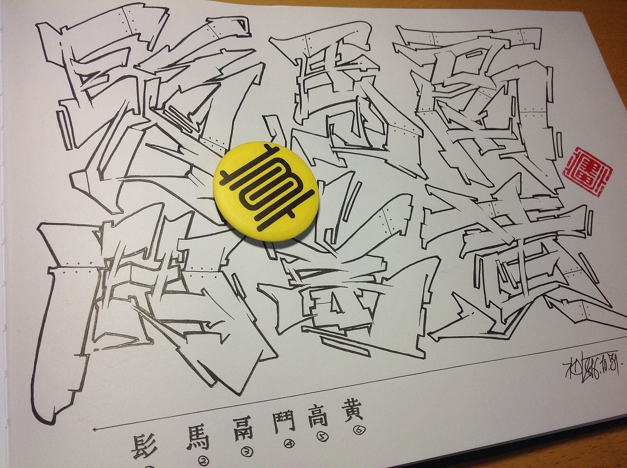 中国汉字部首表涂鸦