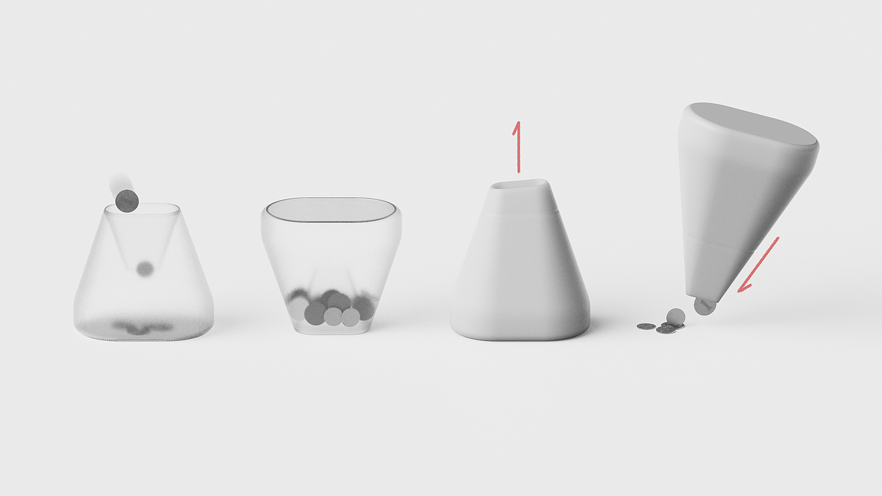 （所物®）凹凸存钱罐 IN&OUT 给无处安放的硬币一个家~（图ZMjQ4ODExNTQ4） - 生活用品 - 站酷设计师所物任鹏原创素材 - 站酷ZCOOL