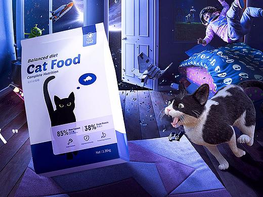 猫粮合成海报