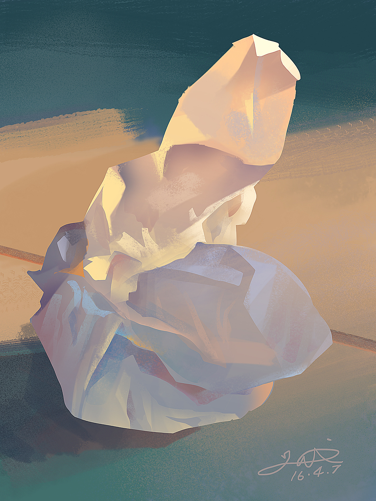    一个纸巾的速涂练习