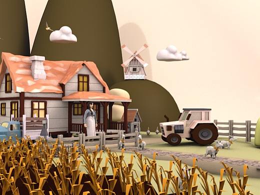 c4d 田園風(fēng)格（個(gè)人主頁-ZNTY2OTUyMjQ=） - 場(chǎng)景 - 站酷設(shè)計(jì)師牛排記得五分熟原創(chuàng)素材 - 站酷ZCOOL