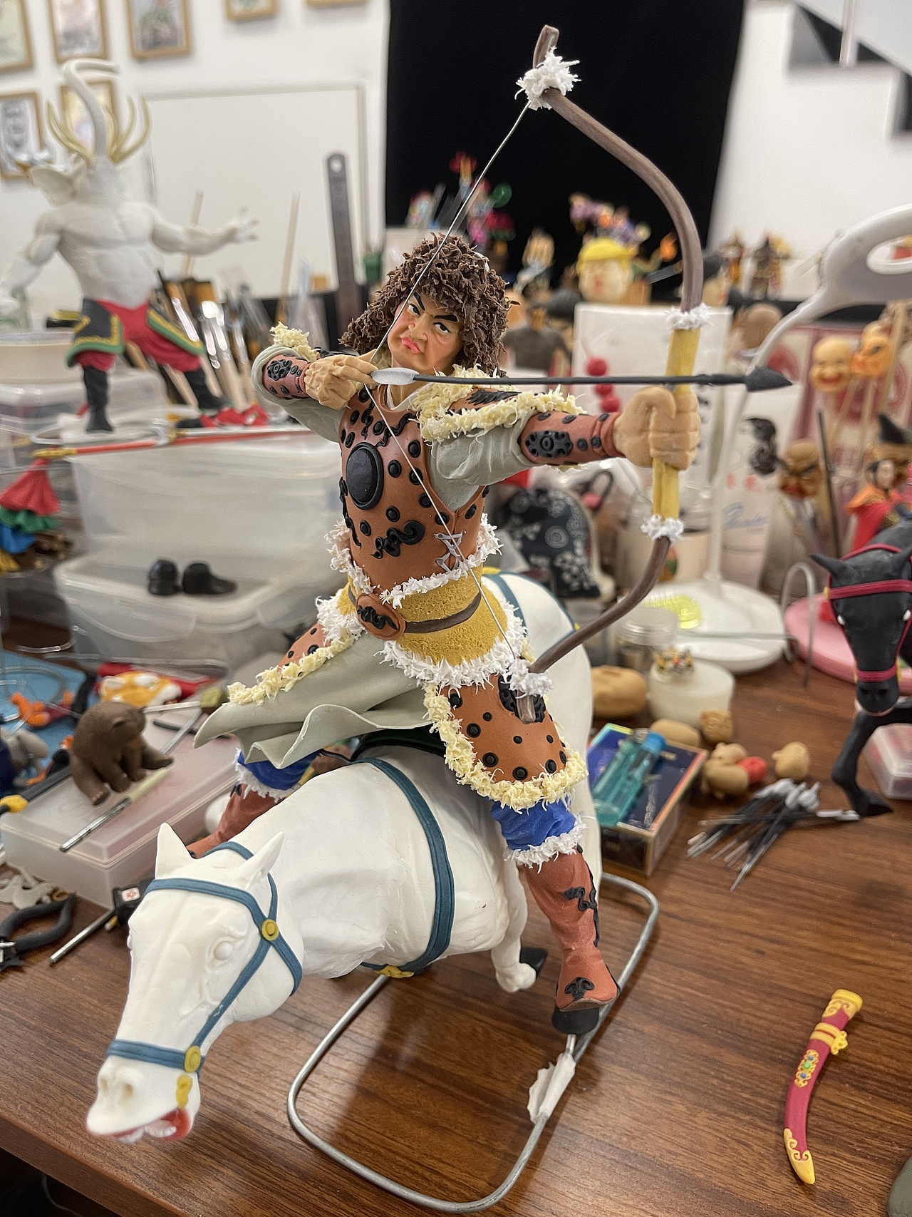 康健面塑《兴安索伦三部》