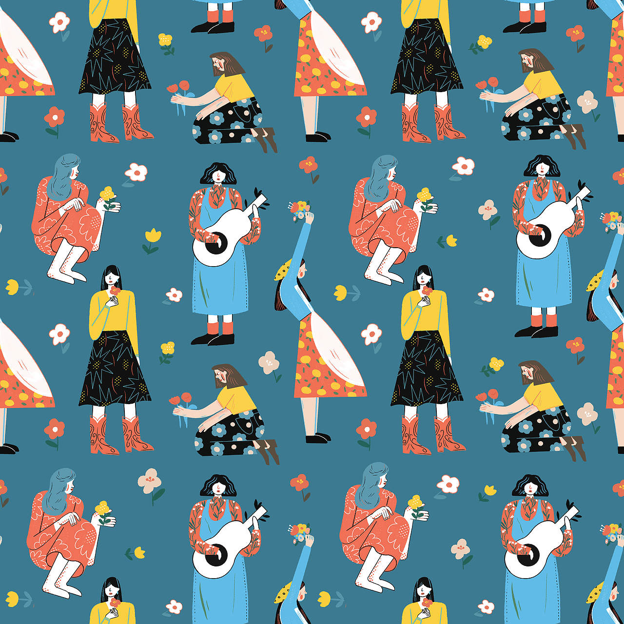 春暖花开穿着漂亮衣服的日子。