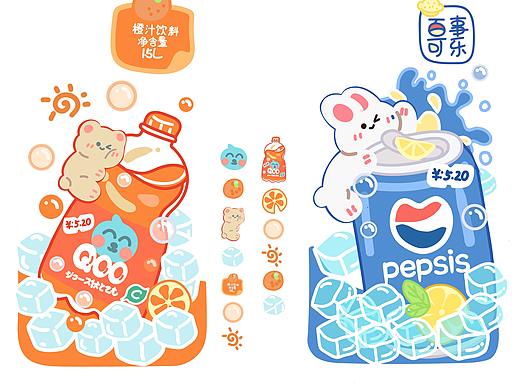 手绘熊兔（商业定稿作品）