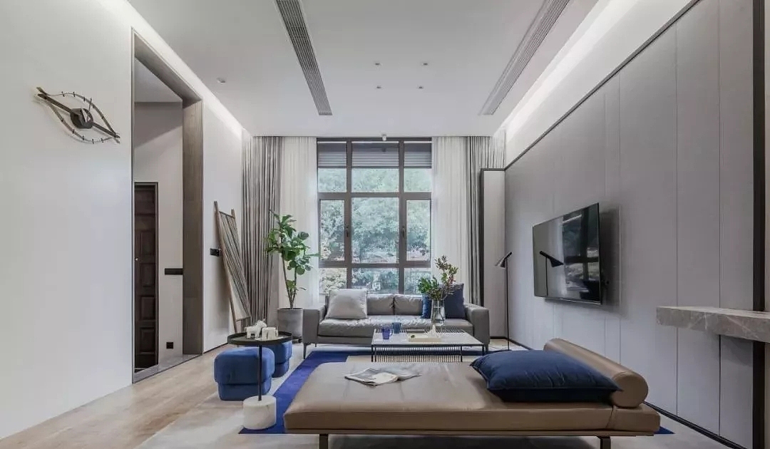 普罗旺世理想国200平复式别墅北欧风格装修案例欣赏---客厅